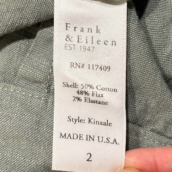 Frank & Eileen Kinsale Italian Performance Linen Trouser sz 2 - Picture 8 of 16